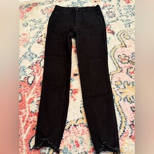 Judy Blue Black Distressed Hem Jeans